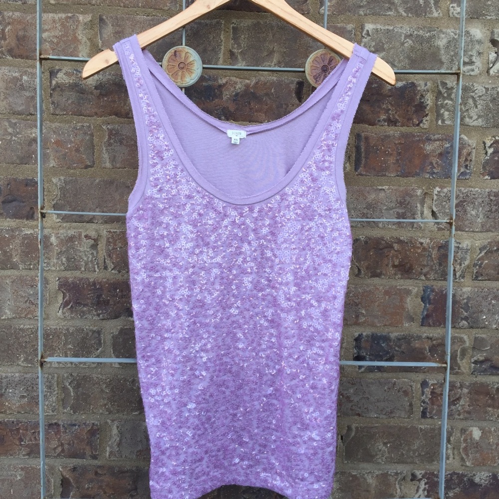 J.Crew Lilac Sequined Tank Top Size XS
